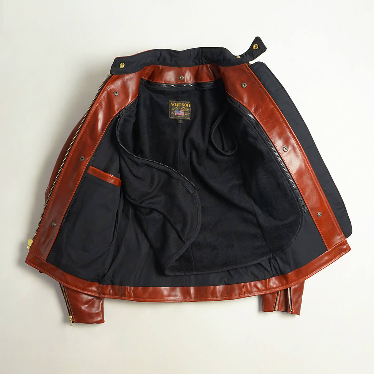 楽天市場】バンソン VANSON MODEL B シングル ライダース オクタゴン