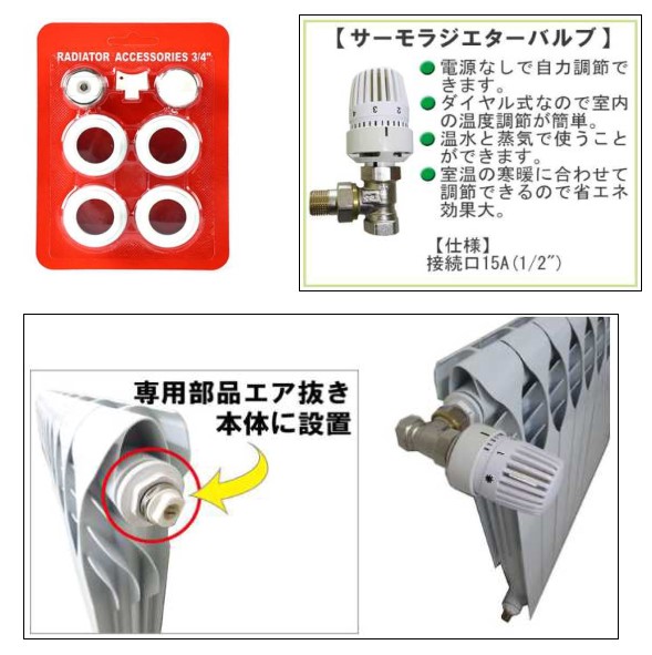 楽天市場】【専用部品フルセット】ラジエター式温水パネルヒーター