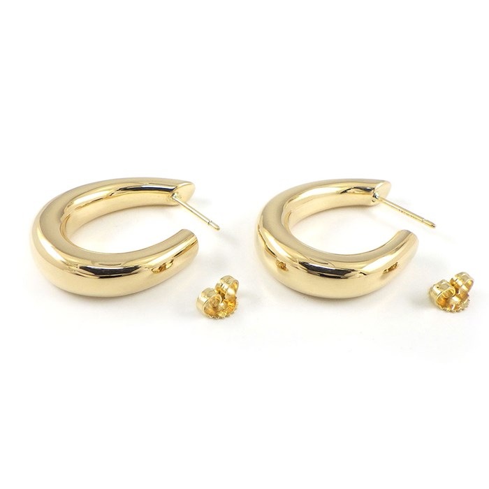 楽天市場】ティファニー Tiffany & Co. ピアス ハーフ フープ K18YG