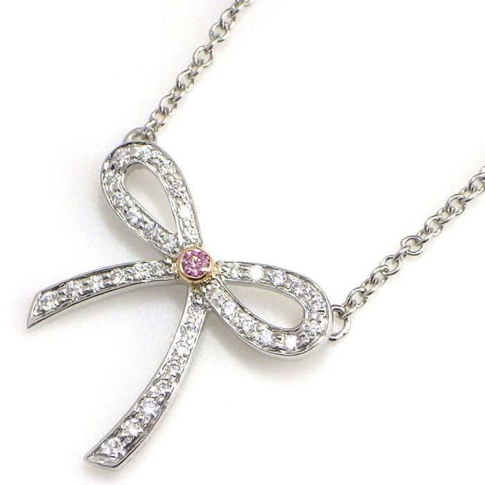 楽天市場】ティファニー Tiffany & Co. ネックレス ボウ PT950 K18PG 1