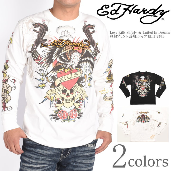 楽天市場】Ed Hardy エドハーディー ロンT Love Kills Slowly