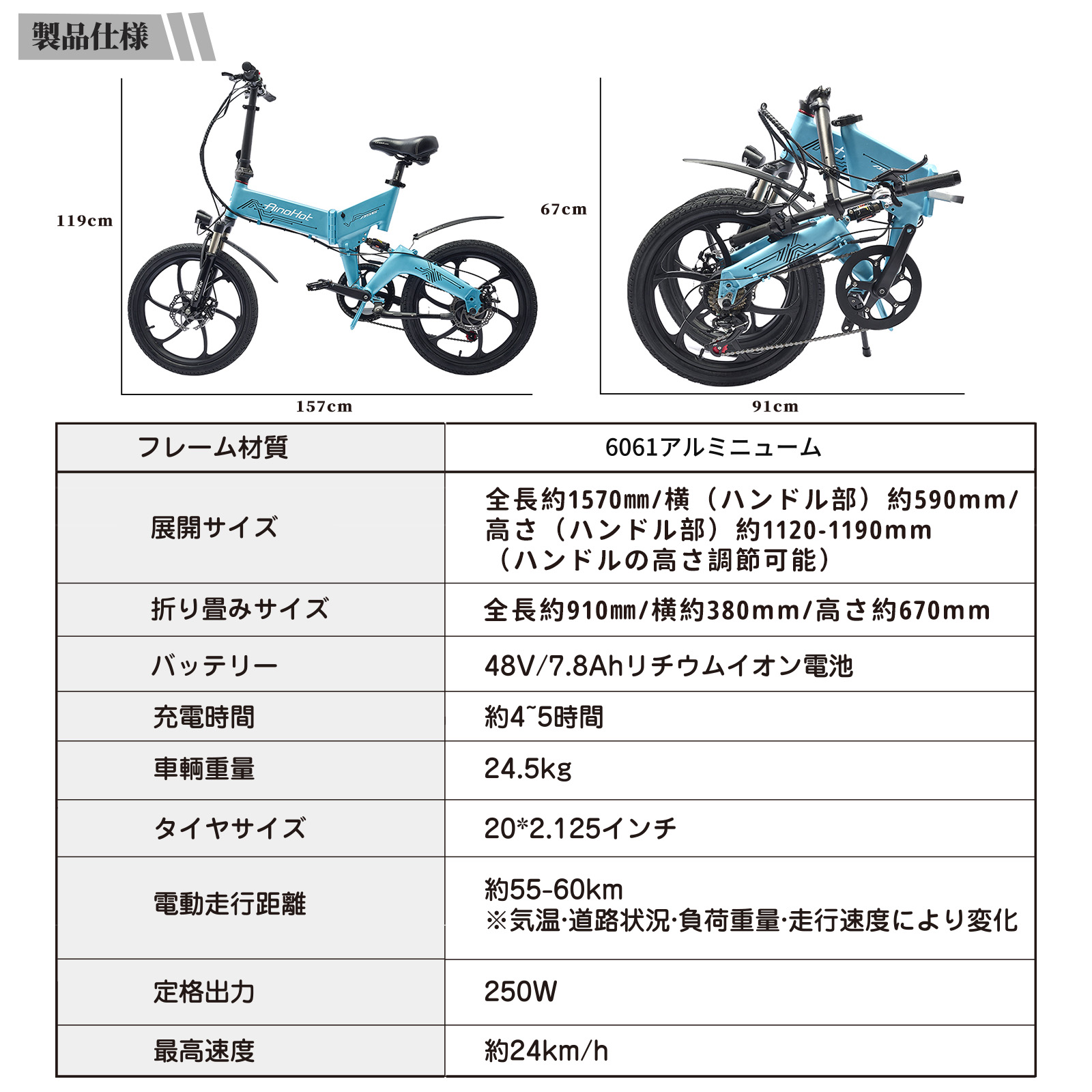 楽天市場】電動アシスト自転車 【形式認定済】 公道走行可 20インチ