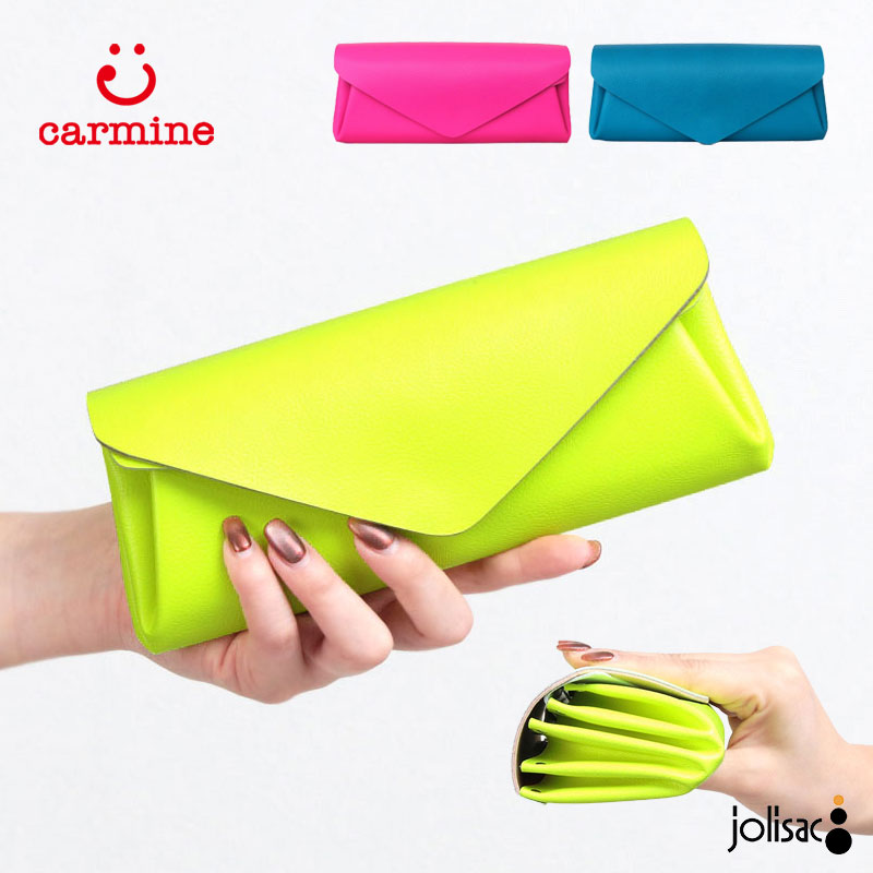 楽天市場】【正規販売店】カーマイン 財布 carmine ビビッドレザー