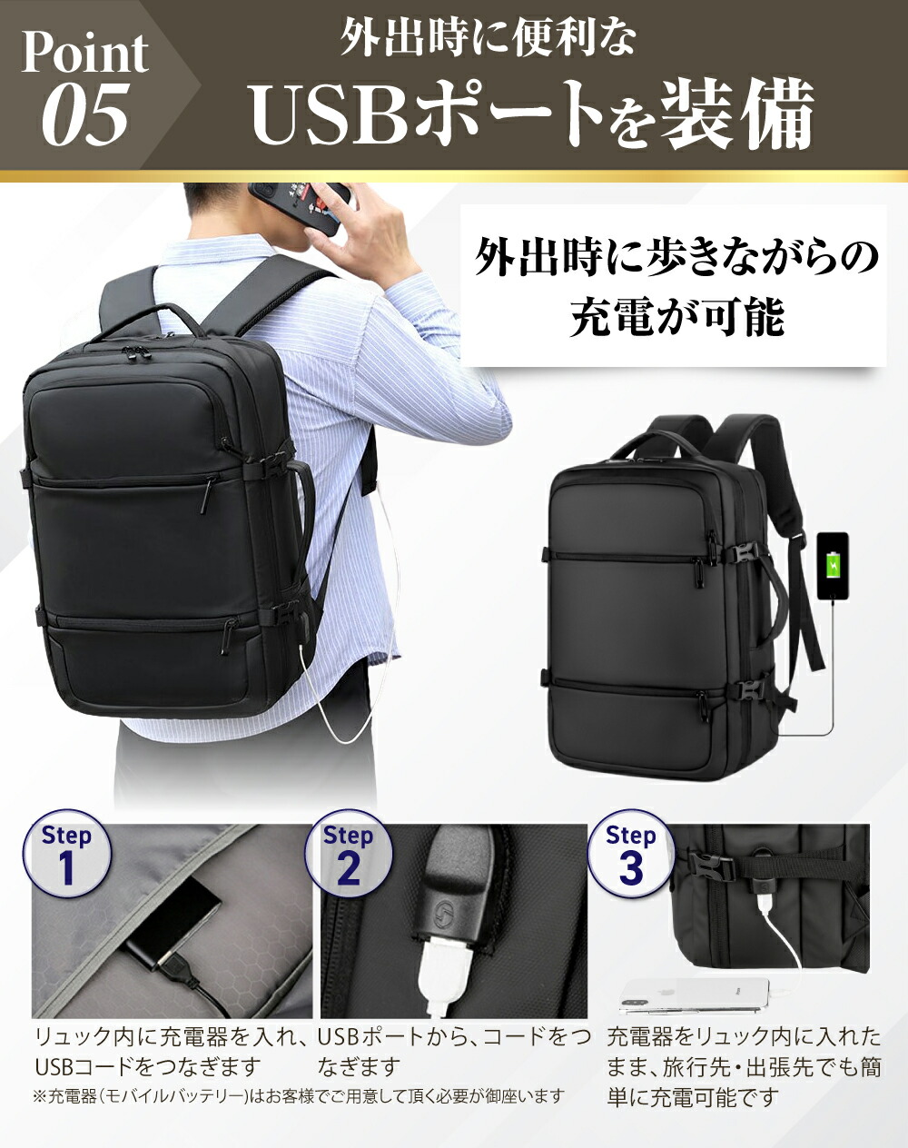 楽天市場】ビジネスリュック メンズ 防水 3WAY 軽量 ビジネス リュック