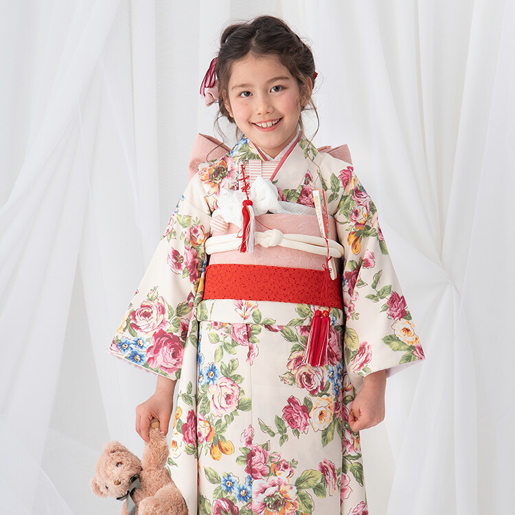 楽天市場】七五三 着物 7歳 四つ身セット(結び帯セット) 女の子 15点