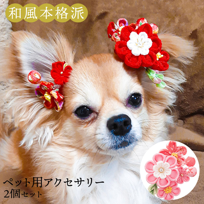 楽天市場】ちりめん 髪飾り（ペット・ペットグッズ）の通販