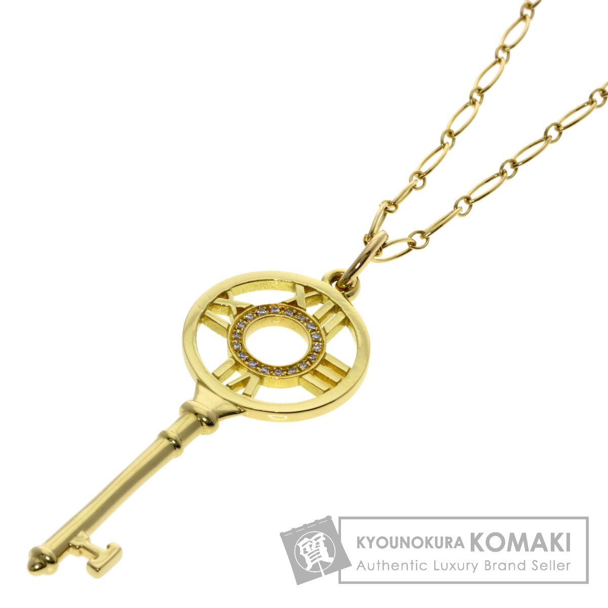 n*中様 Tiffany&Co. キー モチーフ 750 K18ダイヤペンダント