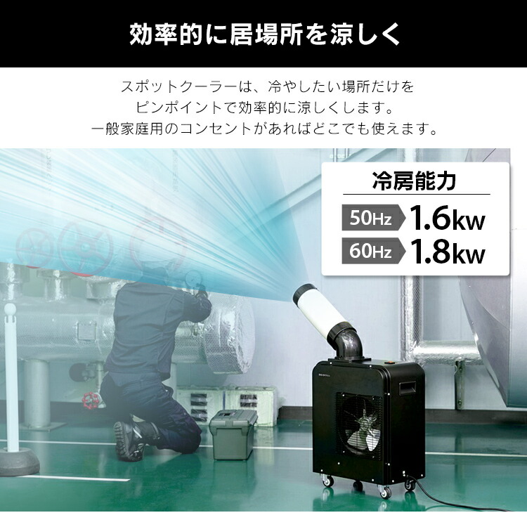 楽天市場】スポットクーラー 業務用 除湿 工事不要 アイリスオーヤマ