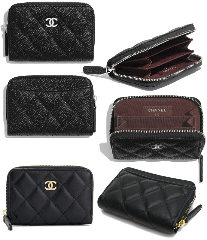 楽天市場】CHANEL シャネルラウンドファスナーコインケースシルバー