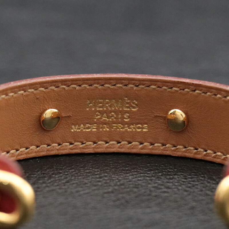 楽天市場】エルメス【HERMES】 シェーヌダンクル レザー バングル