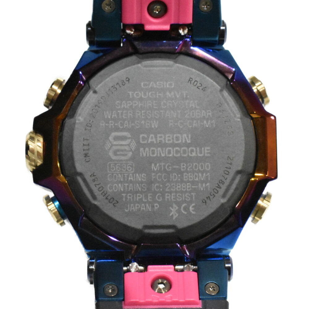 G-SHOCKに鳳凰をモチーフ、レインボーデザインの「MTG-B2000PH-2AJR