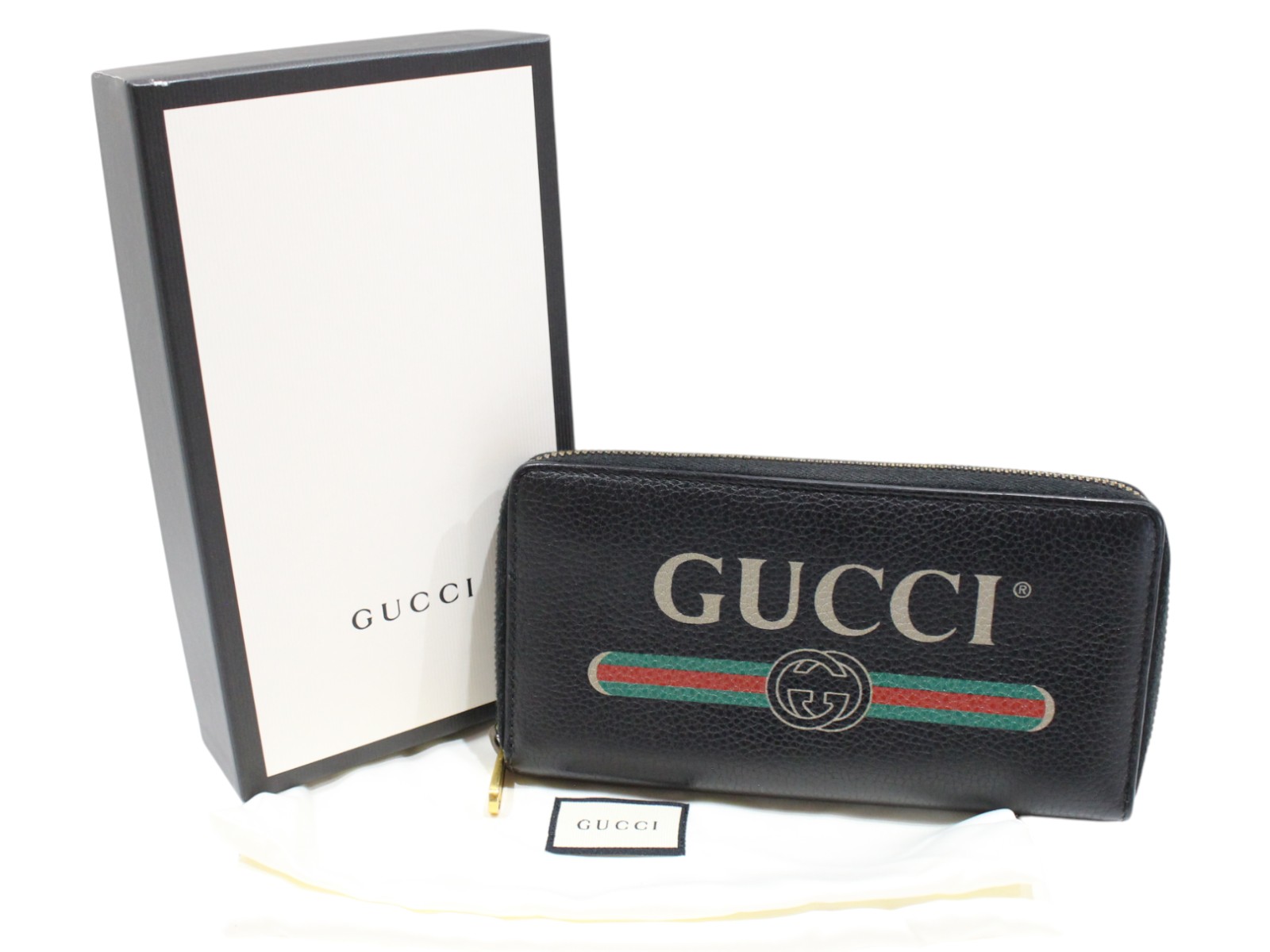 楽天市場】【箱・布袋あり】GUCCI グッチ ロゴプリントラウンド