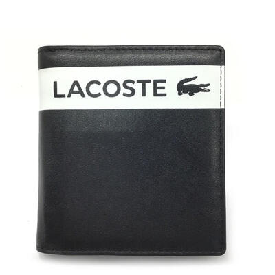 楽天市場】LACOSTE【ラコステ】二つ折り財布 レザー ブラック メンズ