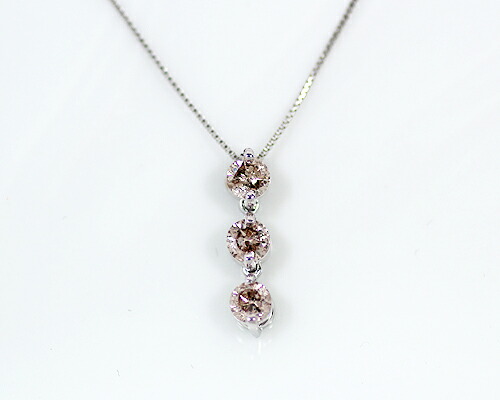 楽天市場】K18WG 0.5ct ブラウンダイヤモンド3ストーンペンダント