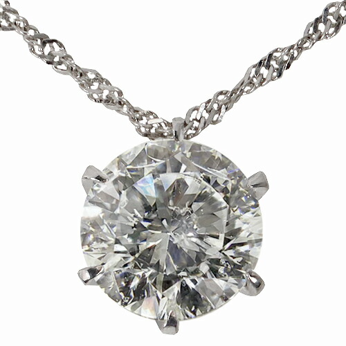 楽天市場】3.0ct プラチナ ダイヤモンド 6爪 ペンダント (Hカラー・I1