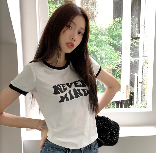 楽天市場】全2色 Tシャツ カットソー 五分 七分 半袖 ショート丈