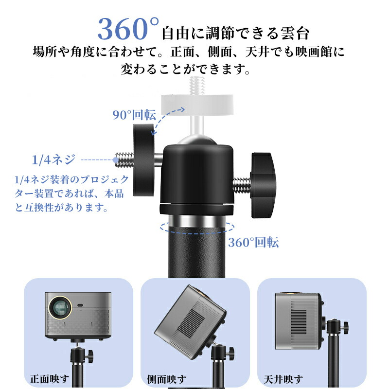 楽天市場】プロジェクター スタンド 壁寄せ回転型 プロジェクター 台