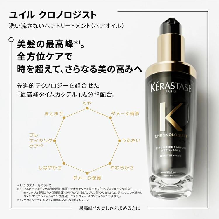 楽天市場】ヘアオイル ユイル クロノロジスト 75mL 本体&レフィル