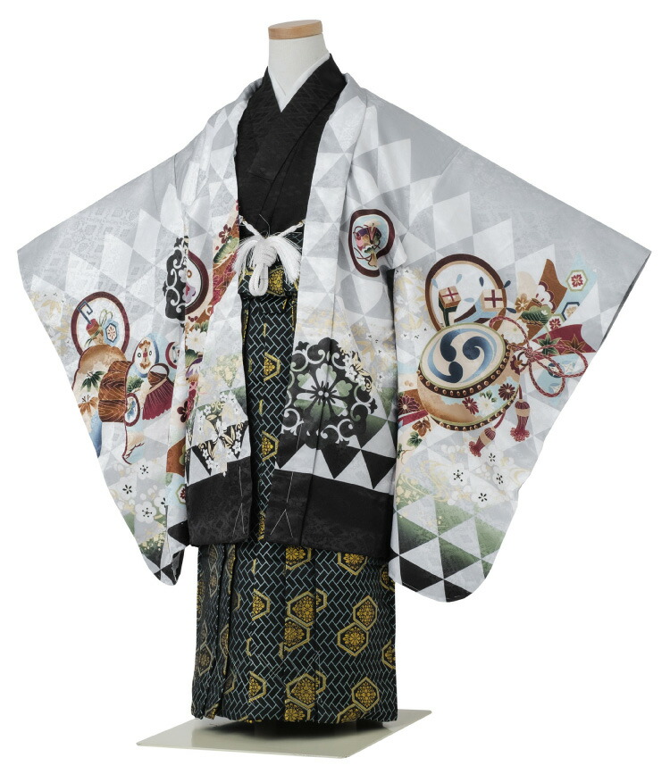 楽天市場】七五三 着物 男の子 五歳 13点フルセット 羽織袴セット 刺繍