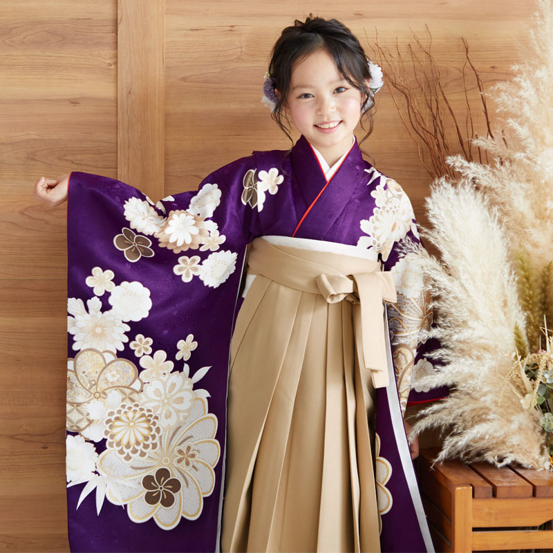 楽天市場】【レンタル】卒園式 袴 女の子 レンタル 紫 梅と菊【N102