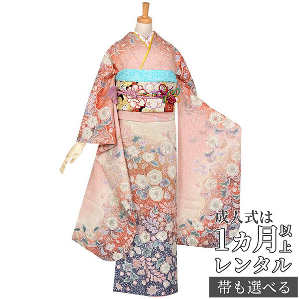 楽天市場】成人式早割クーポン10％オフ【振袖 レンタル】RS802 正絹