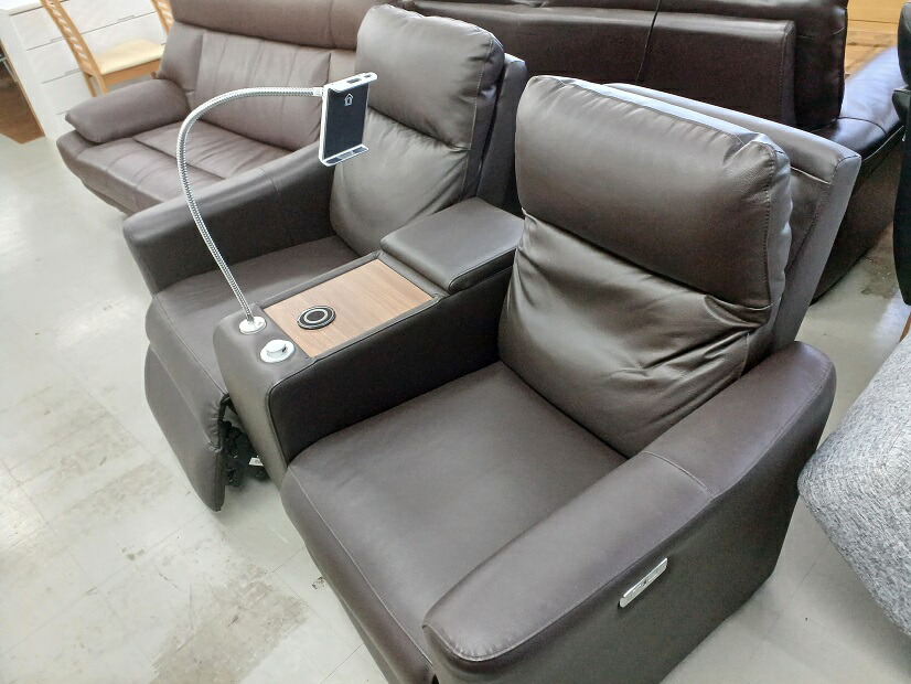 楽天市場】【中古品】ニトリ 2人用電動本革リクライニングソファ（N