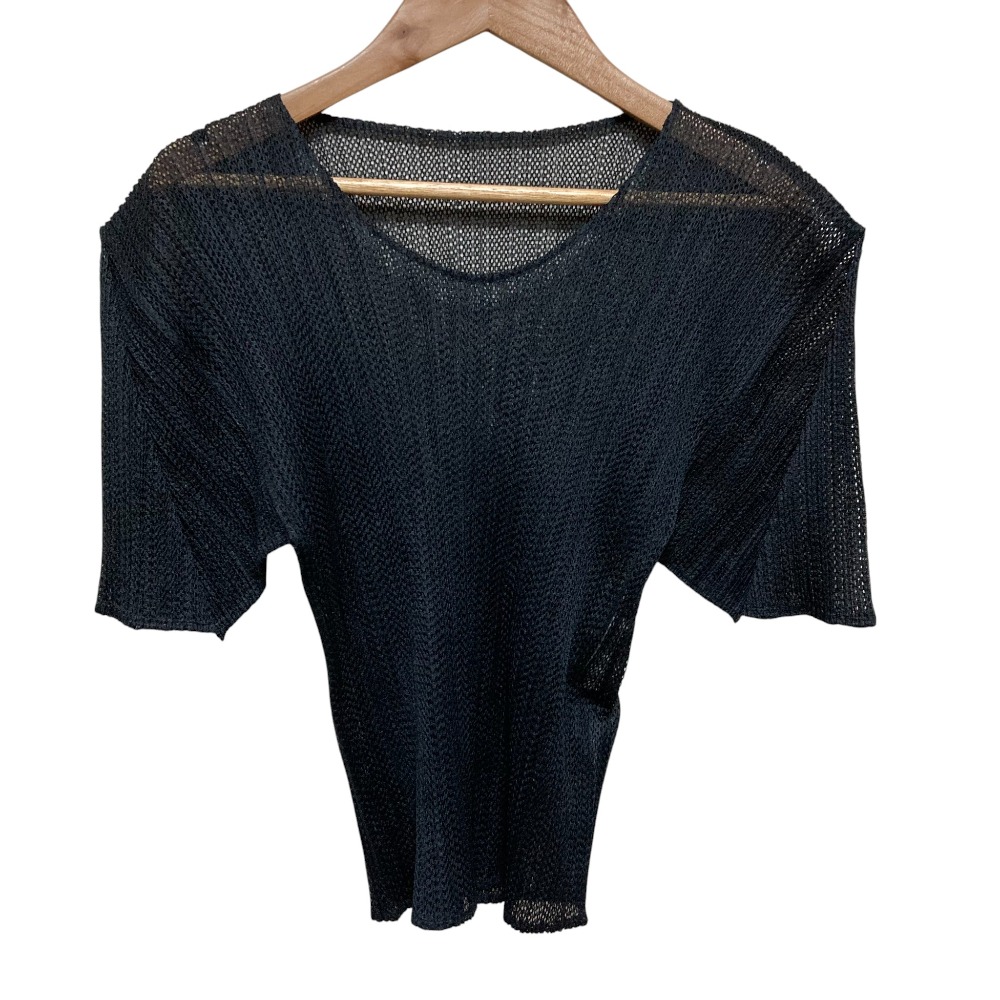PLEATS PLEASE プリーツ 半袖Tシャツ サイズ3 ブラック Pleats Please
