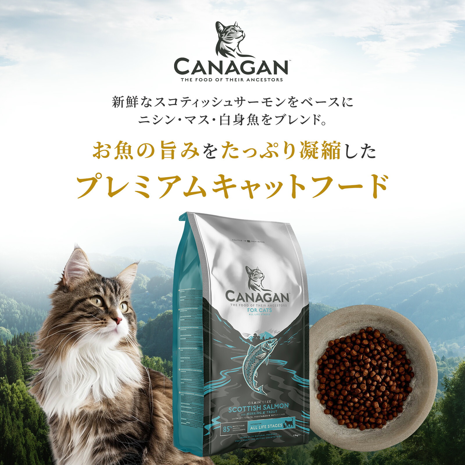 楽天市場】【公式】カナガン キャットフード サーモン (1.5kg) 全猫種