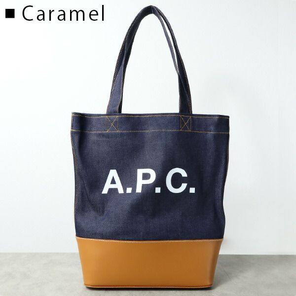 楽天市場】A.P.C. アーペーセー Logo Print Denim Tote トートバッグ