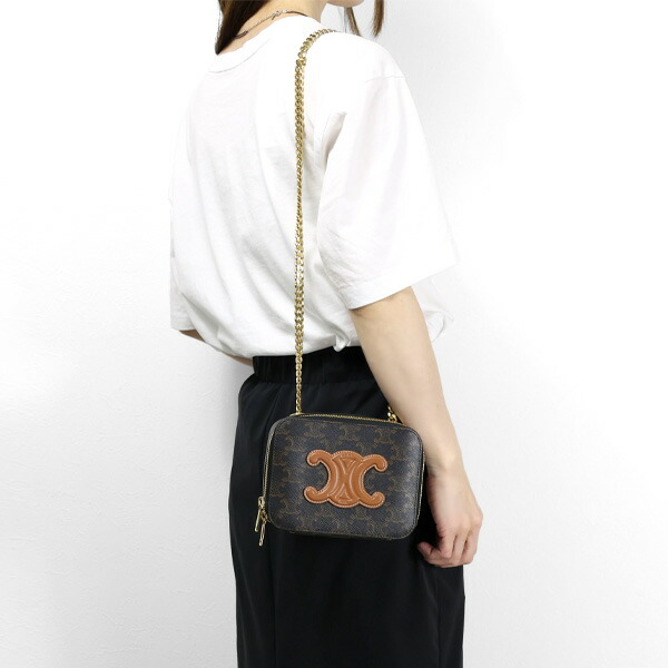 楽天市場】Celine セリーヌ Box Chain Cuir Triomphe Shoulder Bag