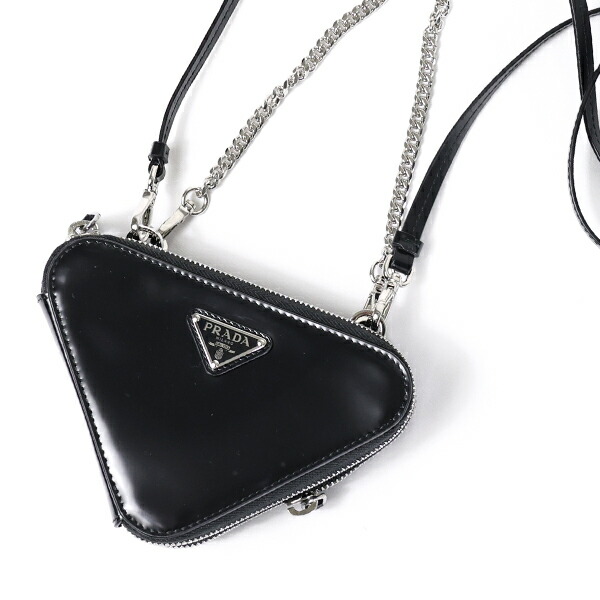 楽天市場】PRADA プラダ Leather Mini Porch ミニポーチバッグ