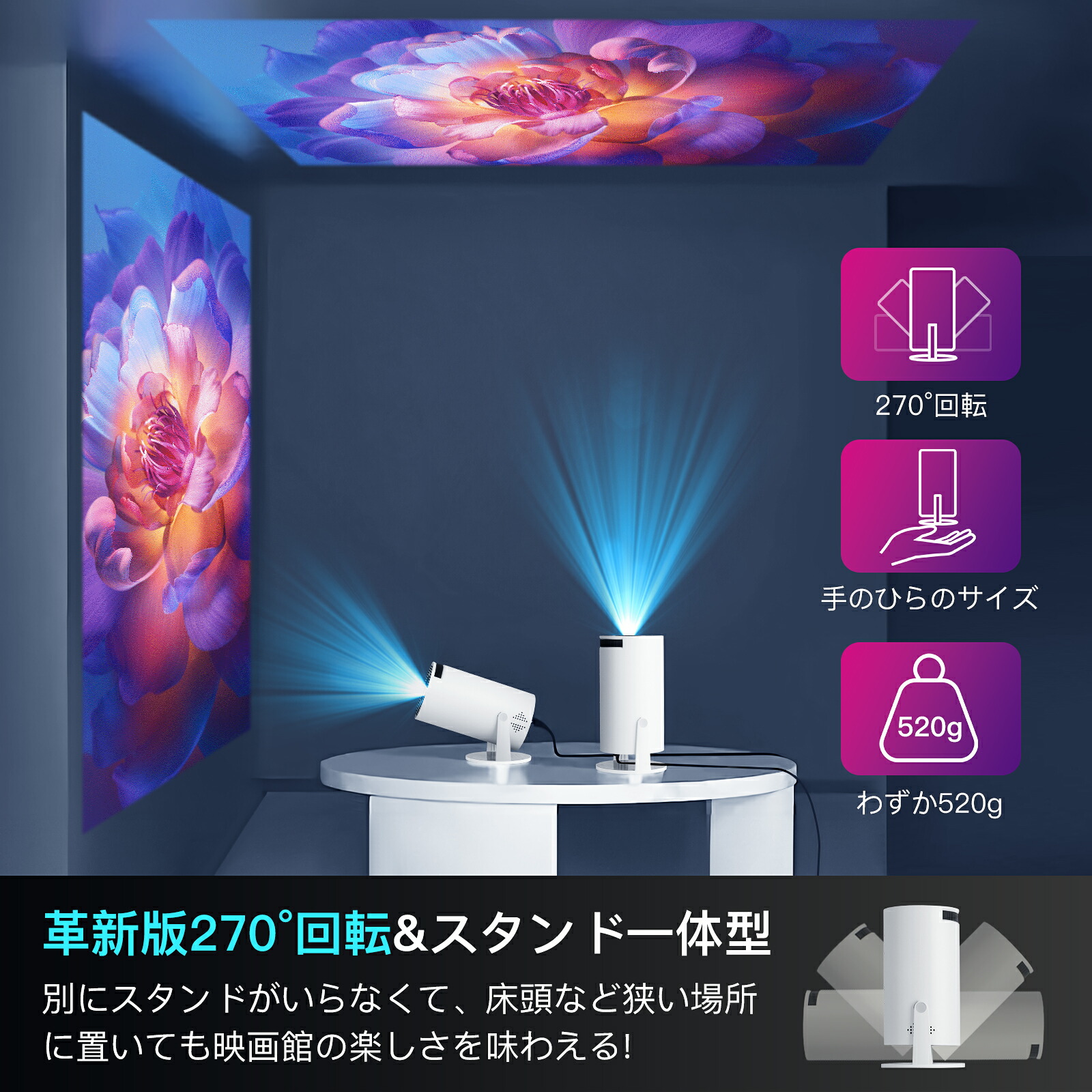 楽天市場】＼⭐2025最新Android TV・4K対応✨プロジェクター 家庭用