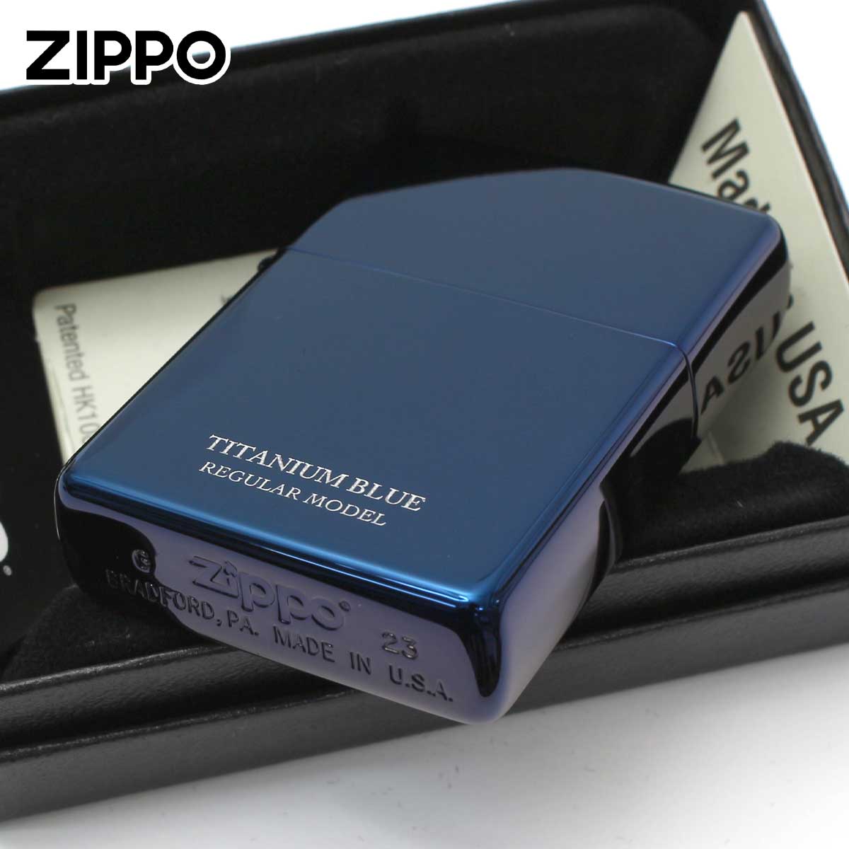 楽天市場】Zippo ジッポライター レギュラー チタニューム ブルー