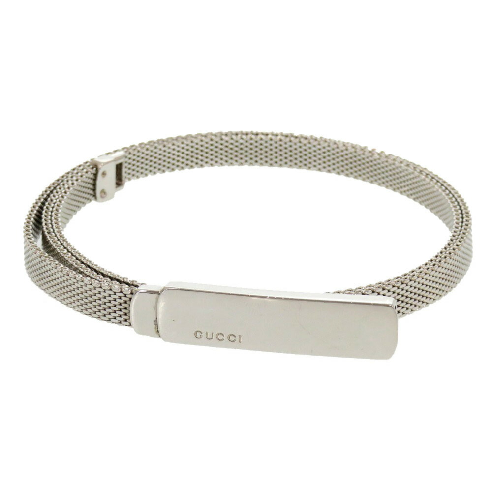 楽天市場】美品 グッチ プレート ベルト メタル シルバー 0218 【中古