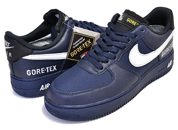 楽天市場】NIKE AIR FORCE 1 GORE-TEX obsidian/white-black-off noir