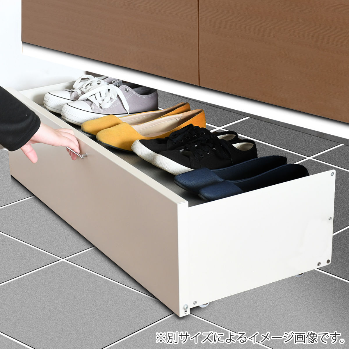 楽天市場】シューズラック 下駄箱下シューズワゴン 幅60cm （ シューズ