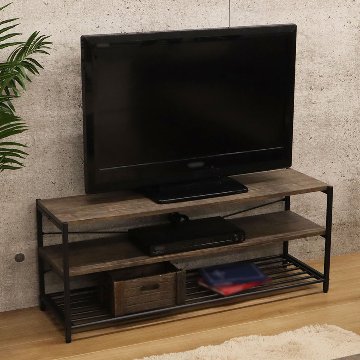 楽天市場】テレビ台 ローボード ヴィンテージ調 スチールフレーム