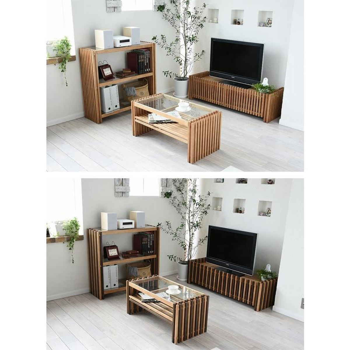 楽天市場】センターテーブル ガラス天板 天然木 FOREST 幅84cm （ ロー