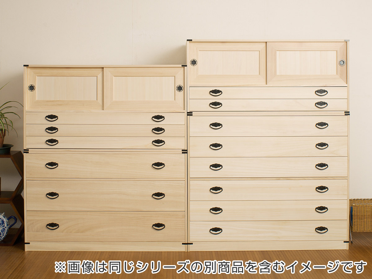 楽天市場】桐タンス 6段 引き戸タイプ 着物用 幅99 高さ114cm （ 桐