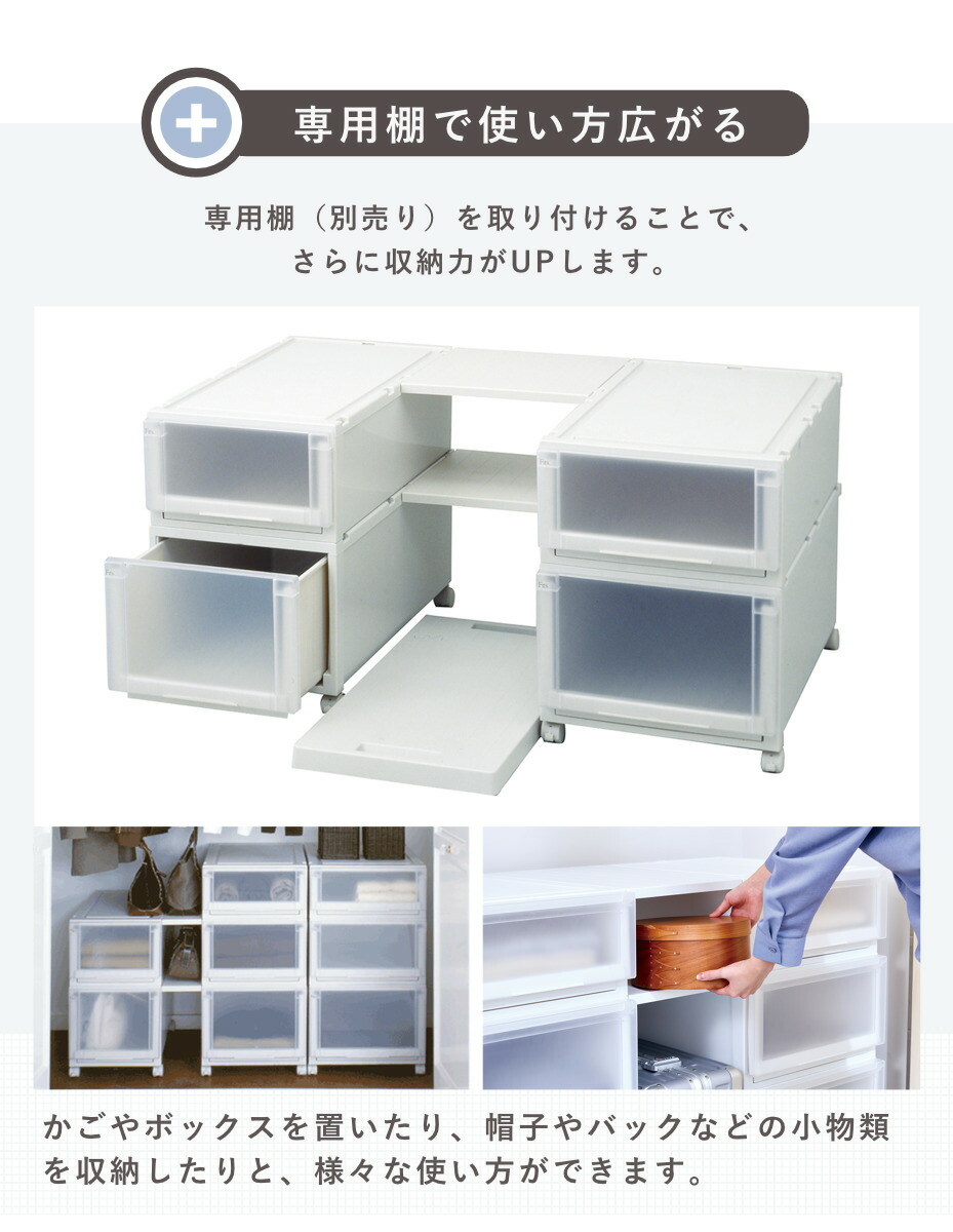 楽天市場】収納ケース 4個セット 幅45×奥行55×高さ25cm Fits フィッツ