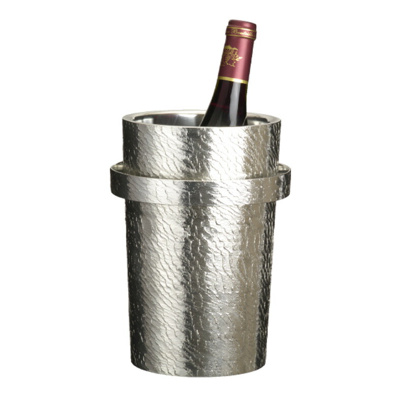 楽天市場】大阪錫器 洋酒器 ワインクーラー さざなみ wc-sz 高さ 23.0