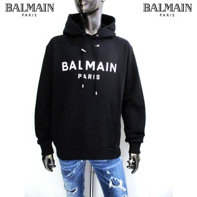 楽天市場】バルマン BALMAIN メンズ トップス パーカー フーディ ロゴ