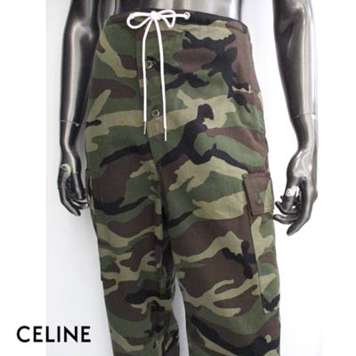 楽天市場】セリーヌ CELINE メンズ ボトムス パンツ カーゴパンツ ロゴ
