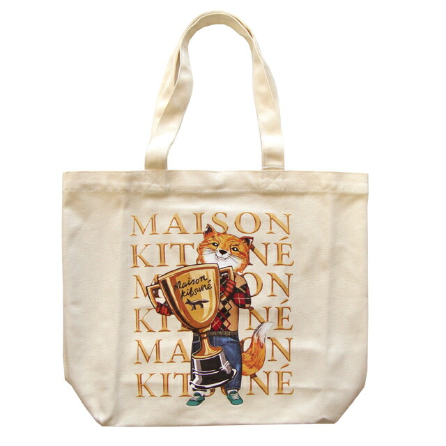 楽天市場】Maison Kitsuné メゾン キツネ フォックスプリント トート