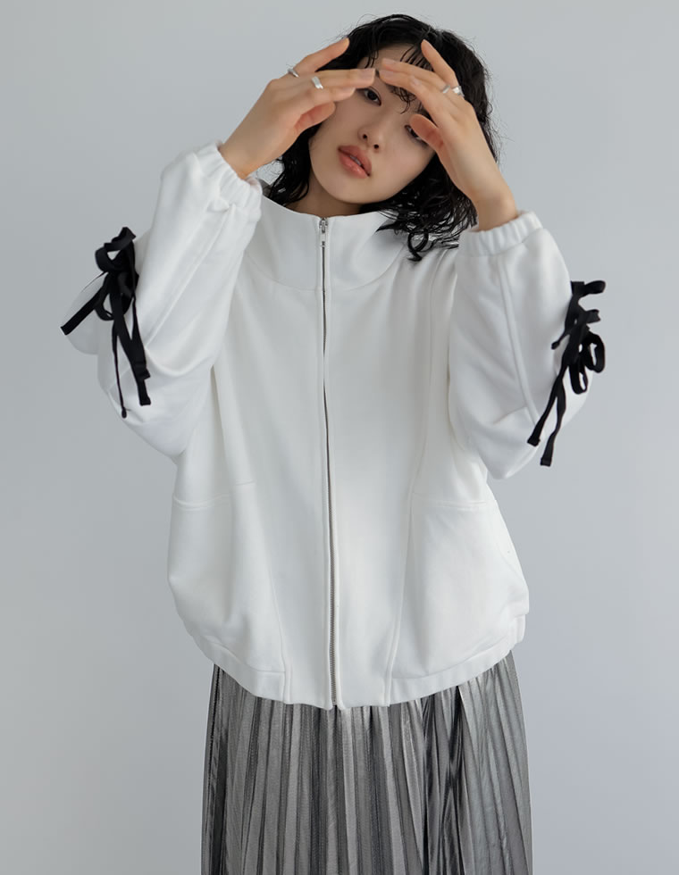 楽天市場】【OUTLET】M/Lサイズ裏毛サイドラインリボンブルゾン