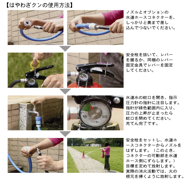 楽天市場】【訓練用消火器】はやわざクンYTS1.5消火器訓練 消火訓練用