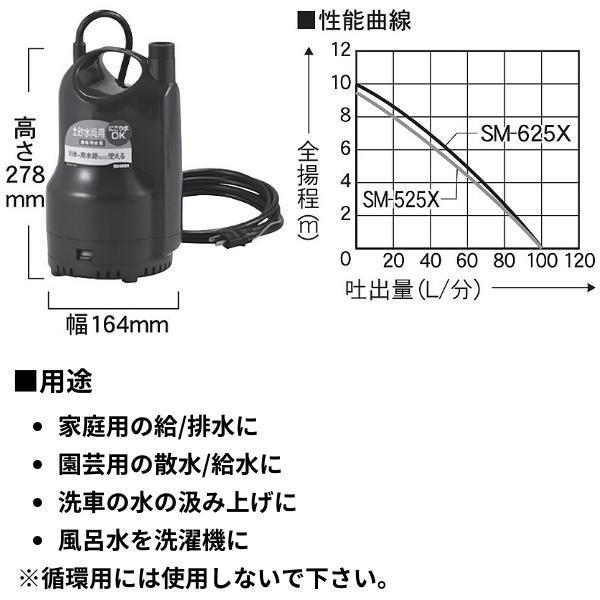 楽天市場】工進 簡易汚水用 清水・汚水両用 水中ポンプ ポンディ SM