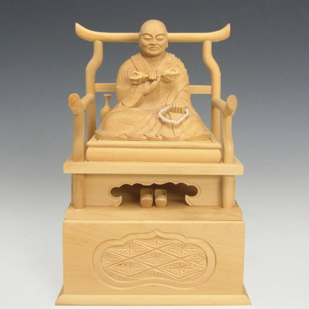 楽天市場】木彫り 仏像 弘法大師 空海像 高さ20cm 柘植製 [Ryusho