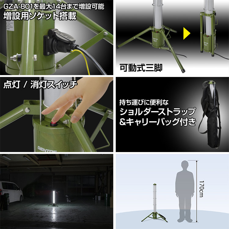 楽天市場】GENTOS ジェントス 360°エリアライト GZA-801 高輝度白色LED