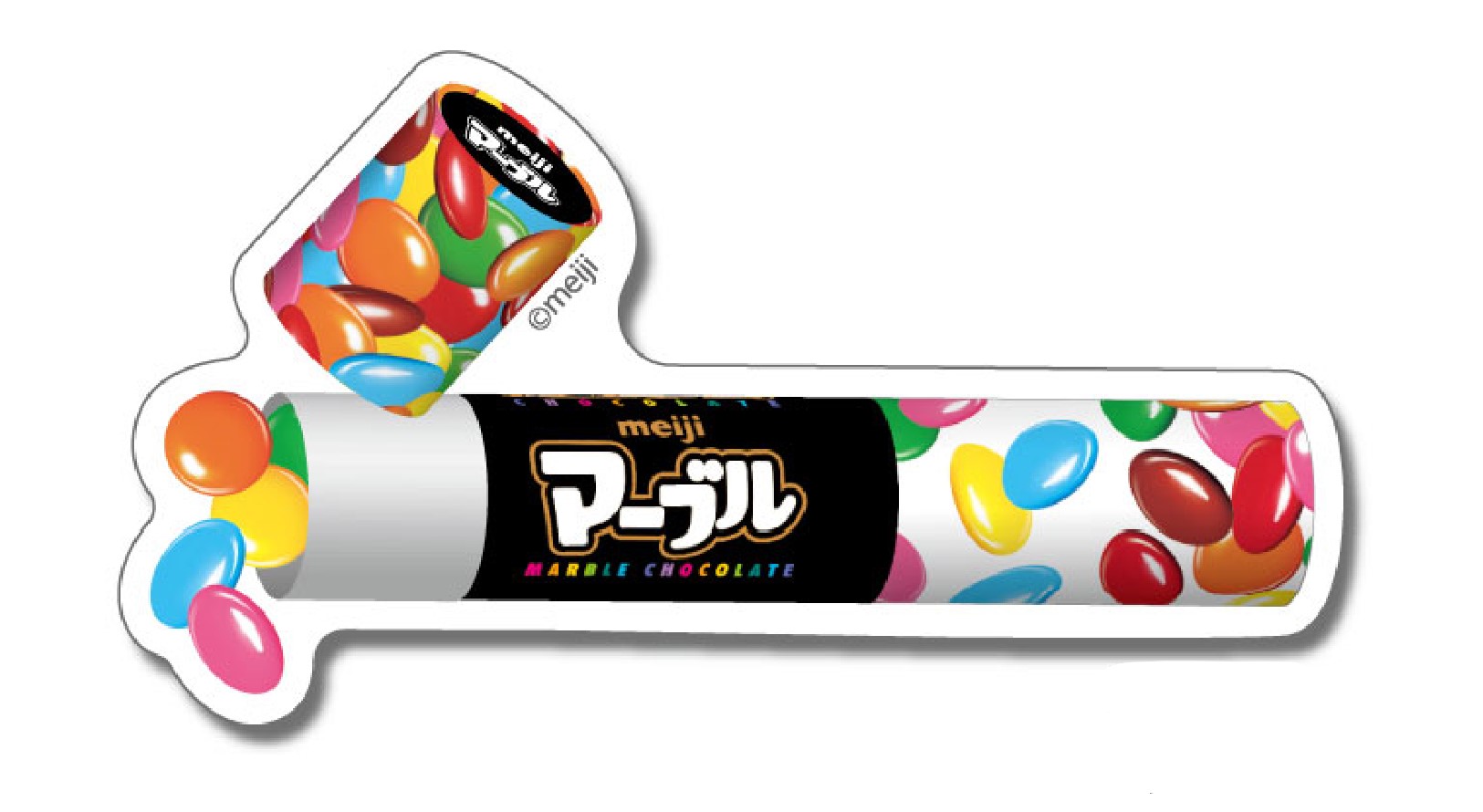 楽天市場】シール おやつマーケット 明治ステッカー 40225601_マーブル